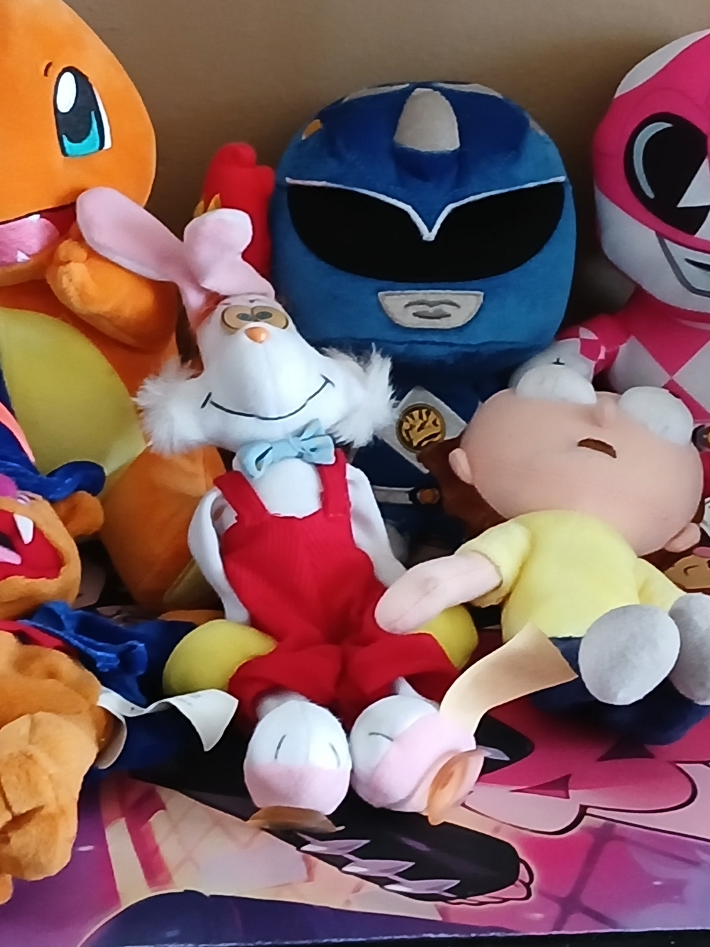 Vintage Plush Characters Lot Power Rangers Rick & Morty Pokemon Rodger Rabbit